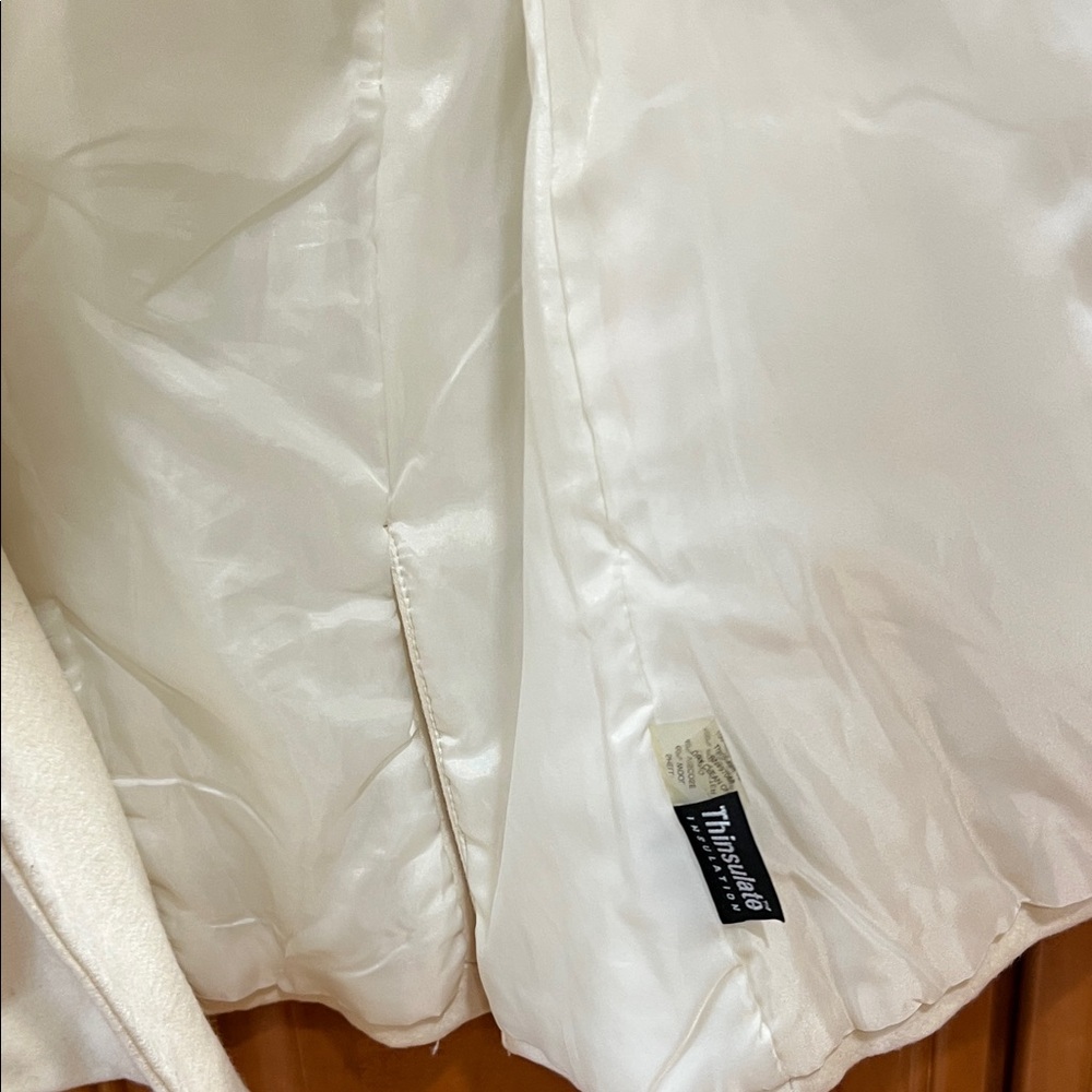 dELiA*s Cream Double-Breasted Pea Coat with Dark Buttons - Picture 5 of 5